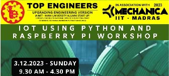 Iot using Python and Raspberry Pi Workshop 2023
